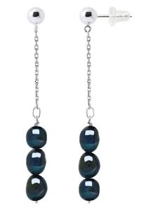 Pearline Srebrne kolczyki-wkrętki z perłami rozmiar: onesize. Niebieskie kolczyki Pearline, z perłą, srebrne. Za 208,99 zł.