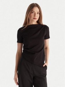 Vero Moda Bluzka Nelli 10335687 Czarny Regular Fit. Czarne bluzki Vero Moda, s, bez wzorów, z syntetyku, bez kołnierzyka, bez ramiączek. Za 109,99 zł.