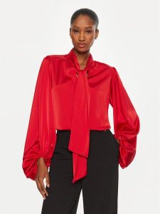 Rinascimento Bluzka CFC0121009003 Czerwony Regular Fit. Czerwone bluzki Rinascimento, xl, bez wzorów, z syntetyku, bez kołnierzyka, bez ramiączek. Za 219,99 zł.