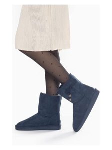 ISLAND BOOT Botki zimowe "Kinsac" w kolorze granatowym rozmiar: 40. Niebieskie botki Island Boot, na zimę, bez wzorów, z materiału, bez obcasa, bez zapięcia. Za 162,49 zł.