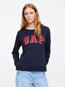 GAP Bluza w kolorze granatowym rozmiar: L. Niebieskie bluzy GAP, l, bez wzorów, bez kaptura. Za 92,21 zł.