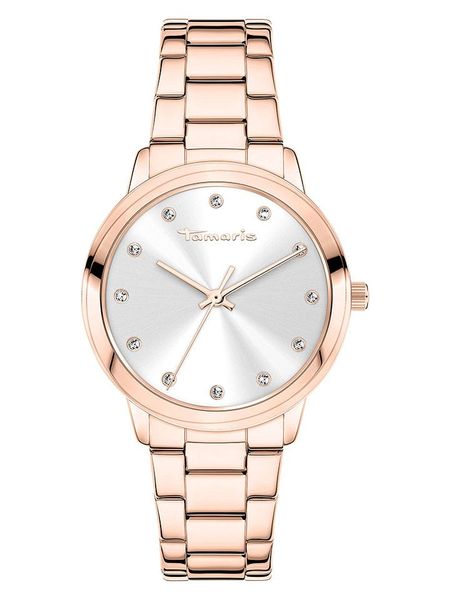 Tamaris Zegarek kwarcowy w kolorze różowozłoto-srebrnym rozmiar: onesize. Czerwone, analogowe zegarki Tamaris. Za 274,75 zł.