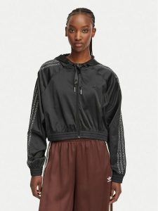 Adidas Bluza Pearl Cropped KC7864 Czarny Loose Fit. Czarne bluzy ADIDAS, xl, bez wzorów, z syntetyku, bez kaptura. Za 257,99 zł.