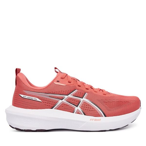Buty do biegania Asics. Czerwone buty sportowe ASICS, bez wzorów, bez zapięcia, do biegania. Za 499,99 zł.