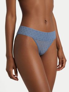 Calvin Klein Underwear Figi klasyczne LV00QD5283 Niebieski. Niebieskie figi Calvin Klein Underwear, bez wzorów, z bawełny. Za 79,99 zł.