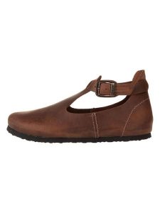 Comfortfusse Skórzane baleriny w kolorze brązowym z paskiem rozmiar: 38. Brązowe balerinki Comfortfüße, bez wzorów, bez obcasa, bez zapięcia. Za 193,24 zł.