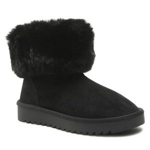 Śniegowce Jenny Fairy. Czarne buty zimowe Jenny Fairy, bez obcasa, bez zapięcia. Za 95,99 zł.