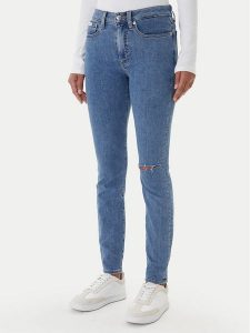 Calvin Klein Jeans Jeansy LV047E616G Niebieski Skinny Fit. Niebieskie jeansy Calvin Klein Jeans, bez wzorów, z bawełny. Za 409,99 zł.