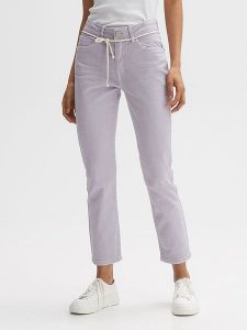 OPUS Dżinsy - Slim fit - w kolorze fioletowym rozmiar: 38/L28. Różowe jeansy Opus, z aplikacjami, ze skóry. Za 187,99 zł.