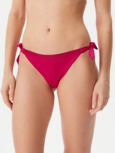 Tommy Hilfiger Dół od bikini UW0UW05825 Różowy. Czerwone bikini TOMMY HILFIGER, bez wzorów, z syntetyku. Za 129,99 zł.