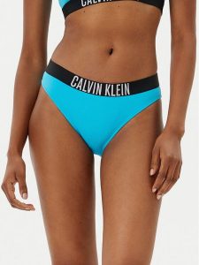 Calvin Klein Swimwear Dół od bikini KW0KW02856 Niebieski. Niebieskie bikini Calvin Klein Swimwear, bez wzorów, z syntetyku. Za 119,99 zł.