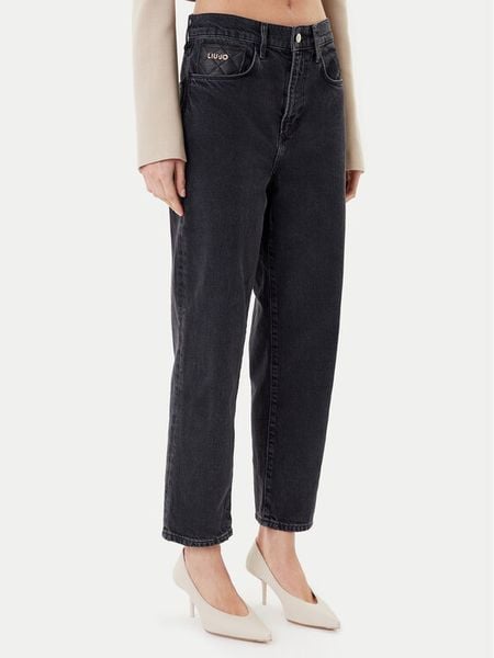 Liu Jo Jeansy UF5125 D4927 Czarny Straight Fit. Czarne jeansy Liu Jo, bez wzorów, z bawełny. Za 499,99 zł.