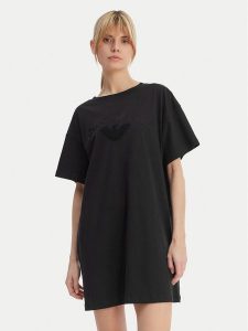 Emporio Armani Sukienka codzienna EW004078 AF20244 UC001 Czarny Regular Fit. Czarne kombinezony Emporio Armani, s, bez wzorów, z bawełny, bez kołnierzyka, bez ramiączek. Za 469,99 zł.