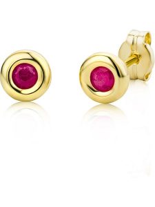 Revoni Złote kolczyki-wkrętki z rubinami rozmiar: onesize. Czerwone kolczyki Revoni, z rubinem, złote. Za 347,99 zł.