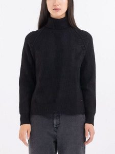 Replay Golf w kolorze czarnym rozmiar: M. Czarne golfy Replay, bez wzorów, z wełny. Za 261,67 zł.