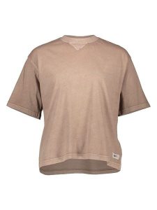 Reebok Koszulka w kolorze beżowym rozmiar: S. Brązowe bluzki Reebok, s, bez wzorów, z bawełny, bez kołnierzyka, bez ramiączek. Za 74,63 zł.