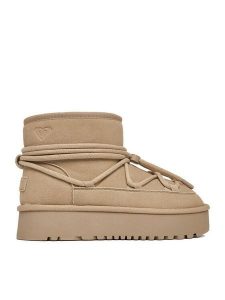 Roxy Śniegowce CEO-HDR2503-3 Beżowy. Brązowe buty zimowe Roxy, z materiału, bez obcasa, bez zapięcia. Za 249,99 zł.