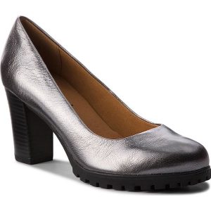 Półbuty CAPRICE - 9-22406-21 Steel Metallic 905. Szare czółenka marki Caprice, ze skóry ekologicznej. Za 249,90 zł.
