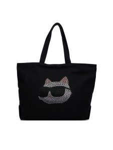 KARL LAGERFELD Torebka B4W50028 Czarny. Czarne shopper bag KARL LAGERFELD, bez wzorów, z materiału, bez dodatków. Za 389,99 zł.