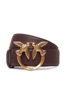 PINKO Pasek Damski Love Berry H4 Belt AI 25-26 PLT01 100120 A0F1 Fioletowy. Fioletowe paski Pinko, bez wzorów, ze skóry. Za 399,99 zł.