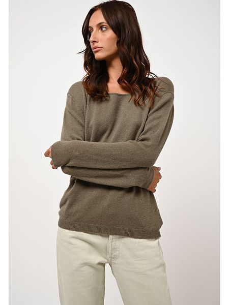 AUTHENTIC CASHMERE Kaszmirowy sweter "Lanfon" w kolorze khaki rozmiar: XL. Brązowe swetry oversize AUTHENTIC CASHMERE, xl, bez wzorów, z kaszmiru, bez ramiączek. Za 274,75 zł.