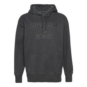 Bluza sportowa damska Superdry Code CL Garment Dye Os Hood. Szare bluzy Superdry, l, bez wzorów, z bawełny, bez kaptura. Za 228,00 zł.