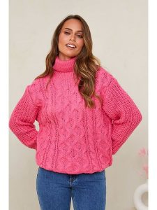 Soft Cashmere Golf w kolorze różowym rozmiar: 34/36. Różowe golfy Soft Cashmere, bez wzorów, z kaszmiru. Za 88,23 zł.