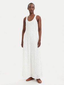 Vero Moda Sukienka koktajlowa Salina 10356493 Biały Regular Fit. Białe sukienki Vero Moda, l, bez wzorów, z syntetyku, wizytowe, bez kołnierzyka, bez ramiączek. Za 249,99 zł.