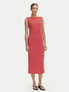 Tommy Hilfiger Sukienka codzienna WW0WW49311 Czerwony Slim Fit. Czerwone sukienki TOMMY HILFIGER, na co dzień, xs, bez wzorów, z wiskozy, bez kołnierzyka, bez ramiączek, proste. Za 529,99 zł.