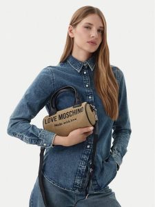 LOVE MOSCHINO Torebka JC4231PP0OKB190A Beżowy. Brązowe torebki klasyczne LOVE MOSCHINO, bez wzorów, z materiału, bez dodatków. Za 639,99 zł.