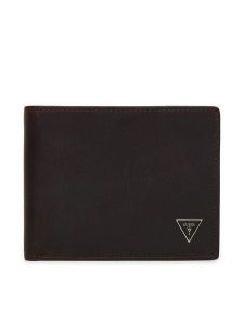 Guess Portfel SMROVL LEA27 Brązowy. Brązowe portfele Guess, z aplikacjami, ze skóry. Za 189,99 zł.