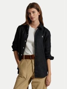 Polo Ralph Lauren Koszula 211970730003 Czarny Classic Fit. Czarne koszule Polo Ralph Lauren, s, bez wzorów, ze lnu, bez kołnierzyka, bez ramiączek. Za 469,99 zł.