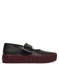 Vans Półbuty Mary Jane Creeper VN000D072Q11 Czarny. Czarne półbuty Vans, bez wzorów, ze skóry, bez obcasa, na płaskiej podeszwie, bez zapięcia. Za 369,99 zł.