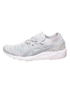 Asics Sneakersy "Gel Kayano Knit" w kolorze szaro-błękitnym rozmiar: 39. Niebieskie trampki ASICS, bez wzorów, bez zapięcia. Za 297,45 zł.