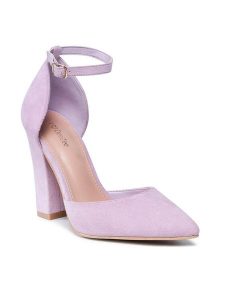 DeeZee Półbuty KL-091201-06 Różowy. Czerwone czółenka DeeZee, bez wzorów, z materiału, bez obcasa, na obcasie, bez zapięcia. Za 139,99 zł.