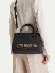 LOVE MOSCHINO Torebka JC4022PP1OKD0000 Czarny. Czarne torebki klasyczne LOVE MOSCHINO, bez wzorów, ze skóry, bez dodatków. Za 645,99 zł.