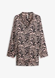 Koszula nocna z satyny. Czarne koszule nocne bonprix, bez wzorów, z koronki, bez ramiączek. Za 54,99 zł.