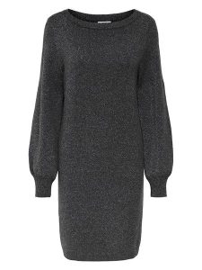 JDY Sukienka dzianinowa w kolorze antracytowym rozmiar: M. Czarne sukienki JDY, m, bez wzorów, z dzianiny, bez kołnierzyka, bez ramiączek, midi. Za 105,63 zł.