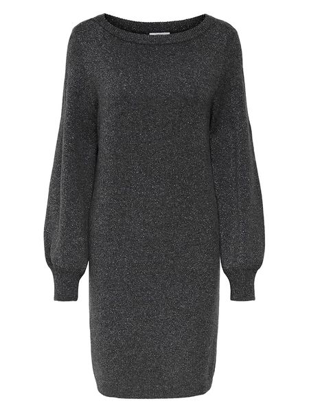 JDY Sukienka dzianinowa w kolorze antracytowym rozmiar: M. Czarne sukienki JDY, m, bez wzorów, z dzianiny, bez kołnierzyka, bez ramiączek, midi. Za 105,63 zł.