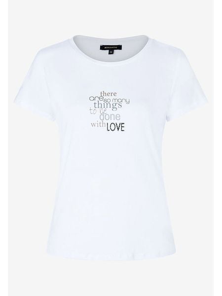 More & More Top w kolorze białym rozmiar: 34. Białe topy More & More, bez wzorów, z bawełny, bez kołnierzyka, bez ramiączek. Za 41,59 zł.