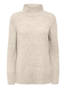 ONLY Sweter w kolorze kremowym rozmiar: S. Brązowe swetry oversize ONLY, s, bez wzorów, bez ramiączek. Za 96,60 zł.