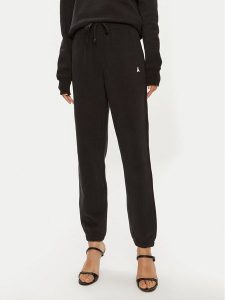 Patrizia Pepe Spodnie dresowe 8P0618/J079-K103 Czarny Relaxed Fit. Czarne spodnie dresowe Patrizia Pepe, bez wzorów, z bawełny. Za 469,99 zł.