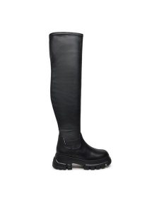 Tommy Jeans Kozaki Tjw Lightweight Otk Boot EN0EN02634 Czarny. Czarne kozaki Tommy Jeans, bez wzorów, z jeansu, bez obcasa, na płaskiej podeszwie, bez zapięcia. Za 639,99 zł.