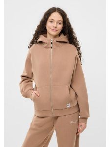 Bench Bluza "Gandia" w kolorze jasnobrązowym rozmiar: 40. Brązowe bluzy Bench, bez wzorów, z bawełny, bez kaptura. Za 184,46 zł.