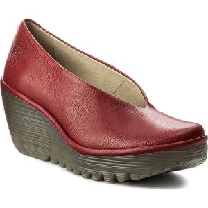 Półbuty FLY LONDON - Yaz P500025217 Lipstick Red. Czółenka marki Fly London. W wyprzedaży za 279,00 zł.