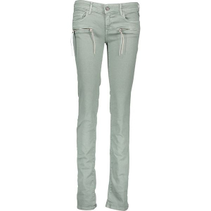 Dżinsy "Brigidot" - Slim fit - w kolorze khaki. Brązowe jeansy marki Replay, z aplikacjami, ze skóry. W wyprzedaży za 289,95 zł.