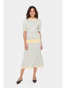 SAINT TROPEZ Koszulka dzianinowa w kolorze żółtym rozmiar: XXL. Żółte bluzki Saint Tropez, xxl, bez wzorów, z dzianiny, bez kołnierzyka, bez ramiączek. Za 69,99 zł.