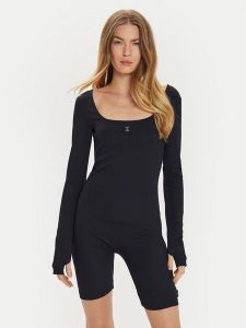 TWINSET Kombinezon 242AM2071 Czarny Slim Fit. Czarne kombinezony Twinset, m, bez wzorów, z syntetyku, bez kołnierzyka, bez ramiączek. Za 419,99 zł.