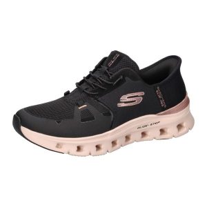 Buty sportowe damskie Skechers Glide step Pro radiant Stride. Czarne buty trekkingowe Skechers, z tkaniny, bez zapięcia. Za 490,00 zł.