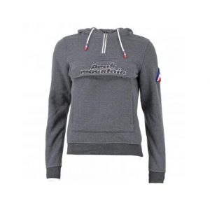 Damska bluza polarowa z kapturem Peak Mountain Aflow. Szare bluzy Peak Mountain, bez wzorów, z polaru, z kapturem. Za 193,50 zł.